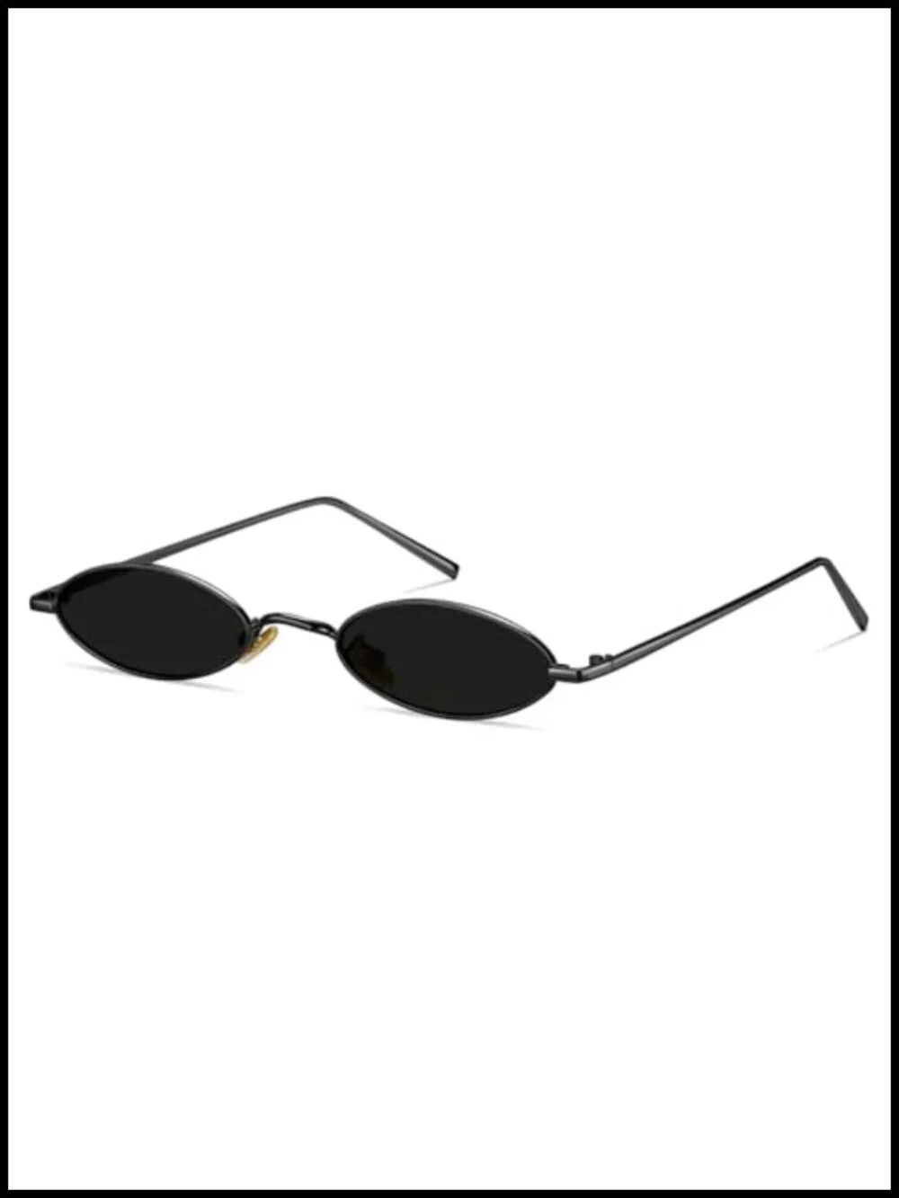 Vintage 90s Oval Metal Frame Sunglasses UV Protection